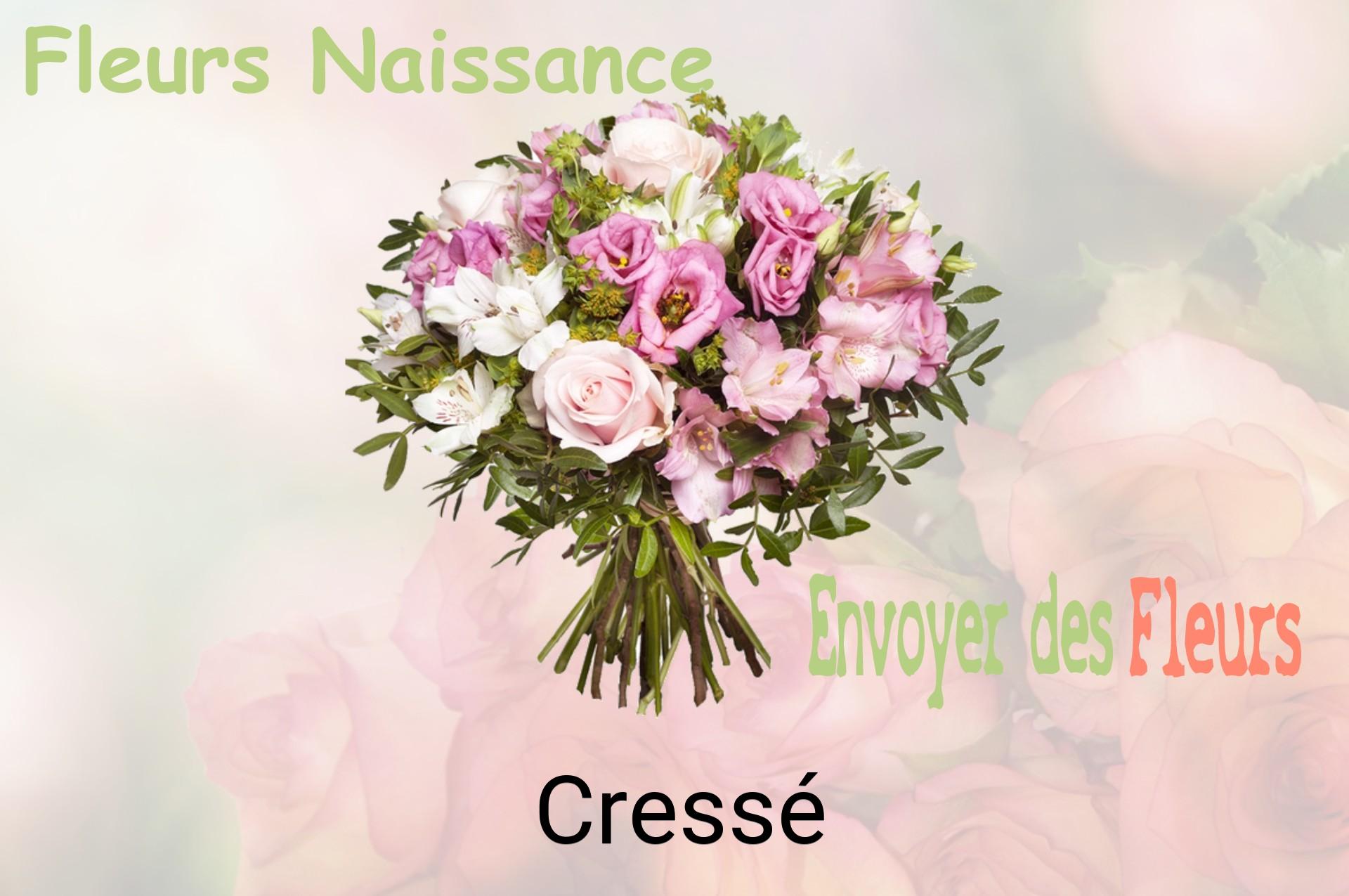 Bouquet de fleurs de naissance livré à Cressé