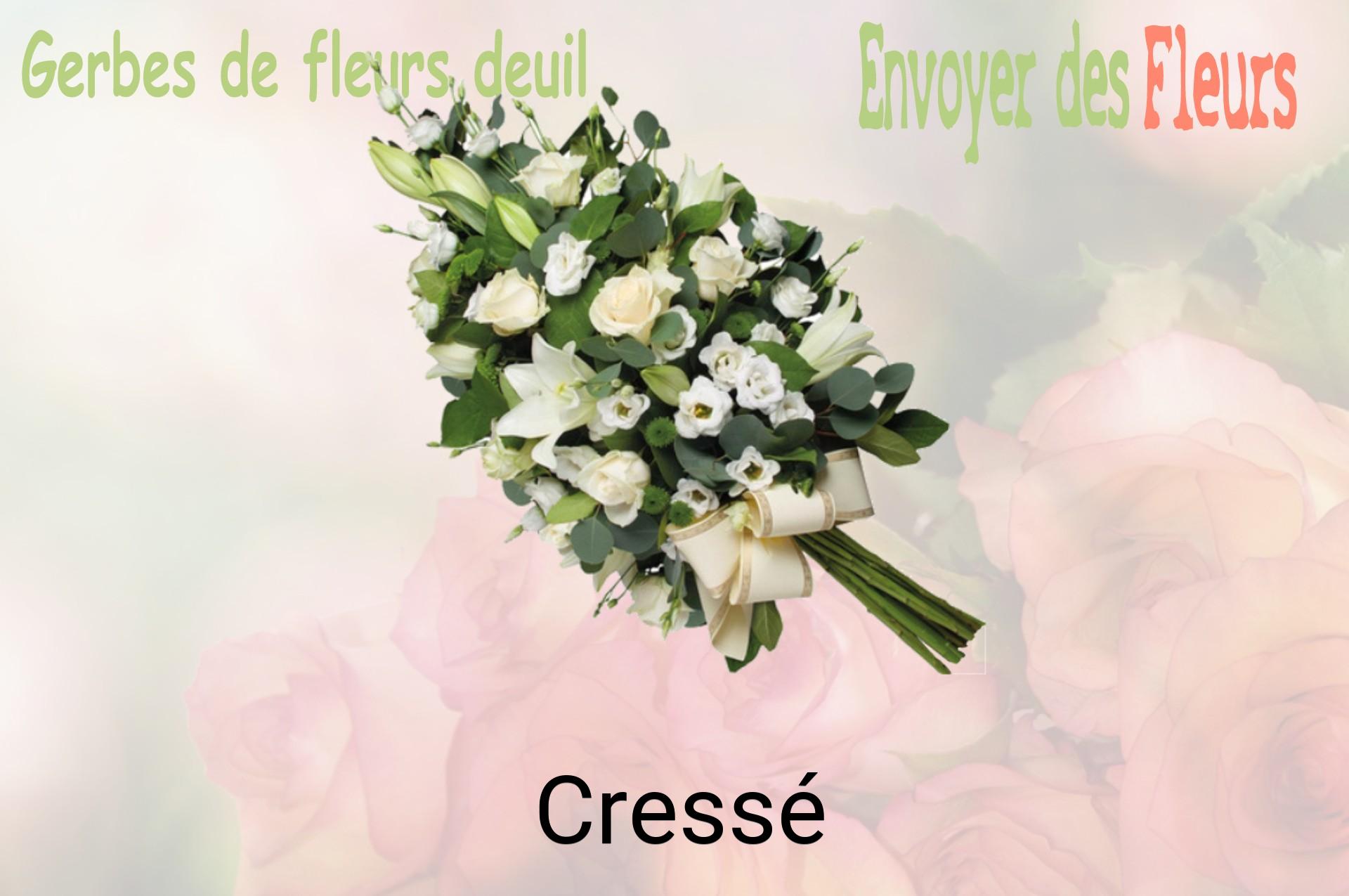 Gerbe de fleurs de deuil livrée à Cressé